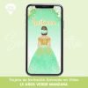 INVITACIÓN 15 AÑOS VERDE MANZANA Y DORADO