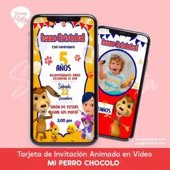 INVITACIÓN DIGITAL MI PERRO CHOCOLO