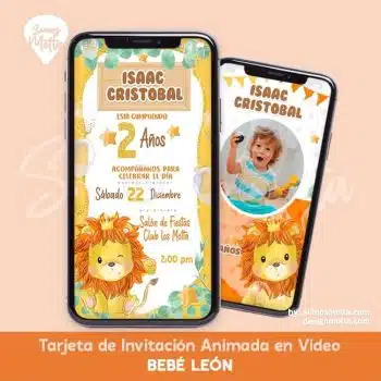 INVITACIÓN DIGITAL BEBÉ LEÓN