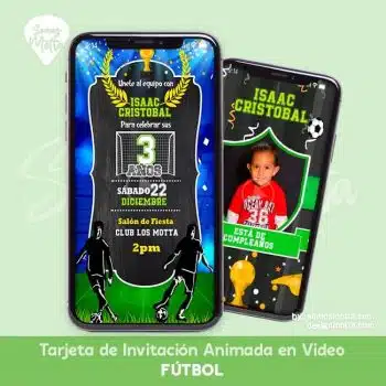 TARJETA INVITACIÓN DE FÚTBOL