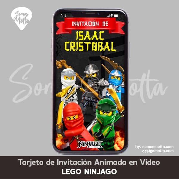 INVITACIÓN DIGITAL LEGO NINJAGO