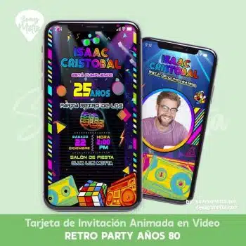 VIDEO INVITACIÓN FIESTA RETRO DE LOS 80