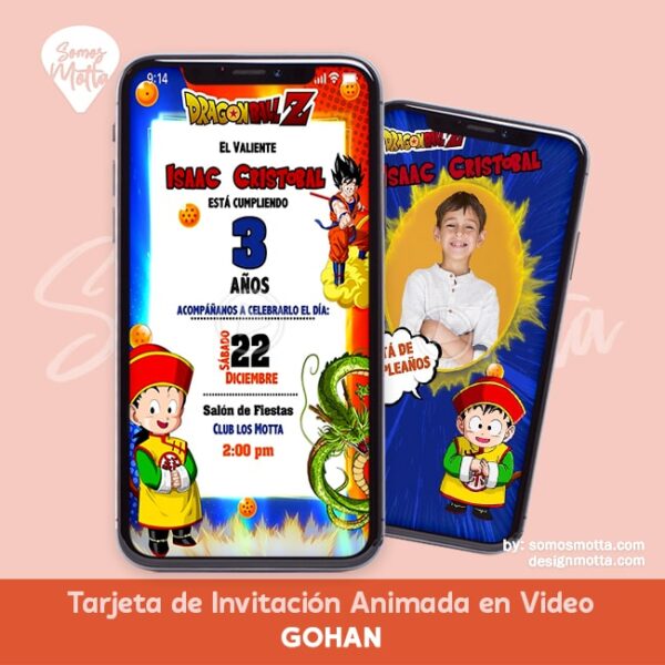 VIDEO INVITACIÓN GOHAN DE DRAGÓN BALL Z
