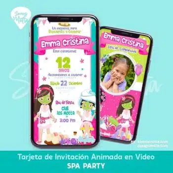 VIDEO INVITACIÓN FIESTA DE SPA NIÑAS