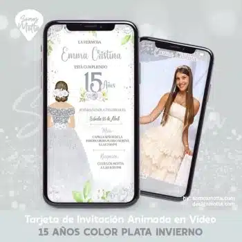 VIDEO INVITACIÓN 15 AÑOS COLOR PLATA INVIERNO