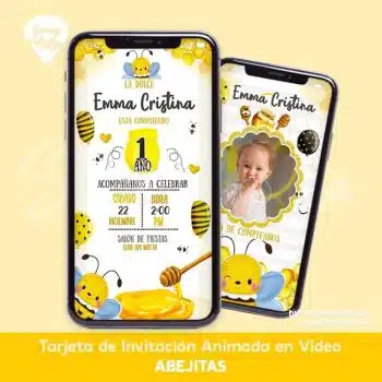 VIDEO INVITACIÓN DE ABEJITAS CUMPLEAÑOS