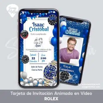 VÍDEO INVITACIÓN PARA CABALLERO DE ROLEX