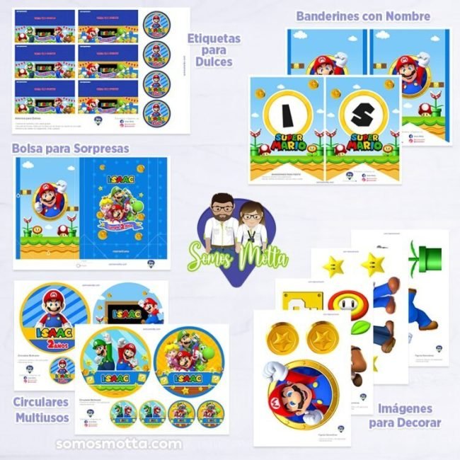 KIT FIESTA MARIO BROS IMPRIMIBLE