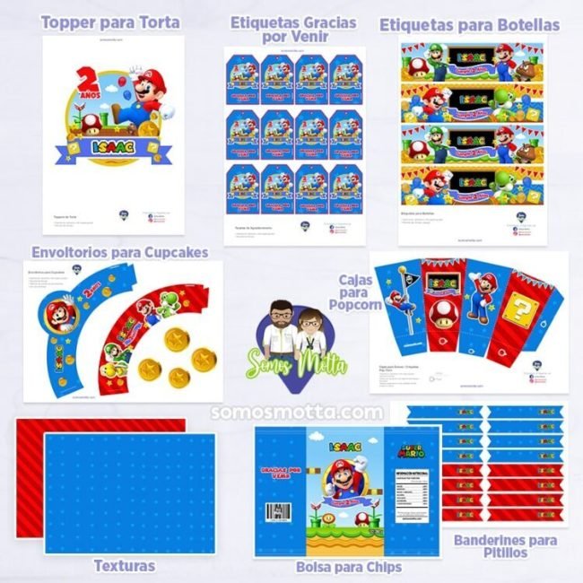 KIT FIESTA MARIO BROS IMPRIMIBLE