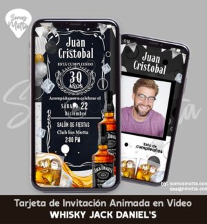 INVITACIÓN CABALLERO DE WHISKY JACK DANIELS