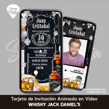 INVITACIÓN CABALLERO DE WHISKY JACK DANIELS