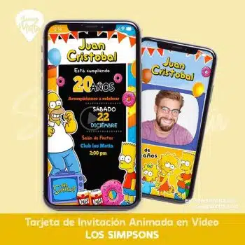 INVITACIÓN DIGITAL LOS SIMPSONS