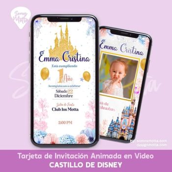 INVITACIÓN ANIMADA CASTILLO DE DISNEY