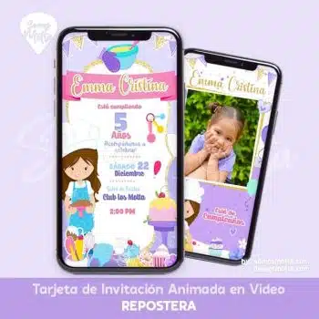 INVITACIÓN CHEF REPOSTERA EN VIDEO