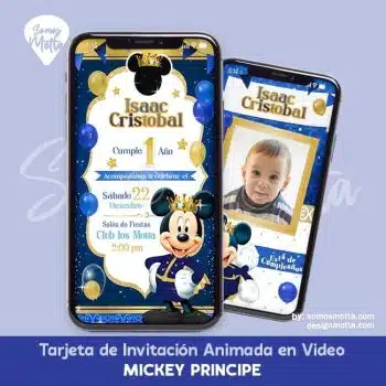 VIDEO INVITACIÓN MICKEY PRINCIPE