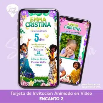 TARJETA INVITACIÓN DE ENCANTO MIRABEL 2