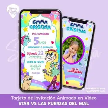 INVITACIÓN STAR VS LAS FUERZAS DEL MAL