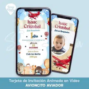 INVITACIÓN DE AVIONCITO AVIADOR