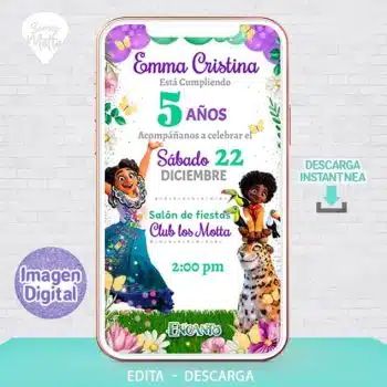 INVITACIÓN DE ENCANTO DISNEY EDITABLE GRATIS