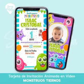 INVITACIÓN DE MONSTRUOS TIERNOS