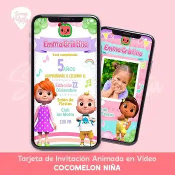 VIDEO INVITACIÓN COCOMELON NIÑA