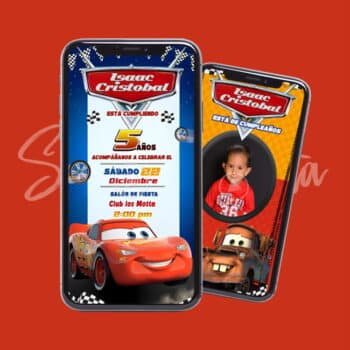 Video Invitación Rayo McQueen Cars Personalizada - ¡Lista Hoy!