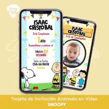 VIDEO INVITACION SNOOPY CHARLIE BROWN