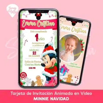 VIDEO INVITACIÓN MINNIE NAVIDAD