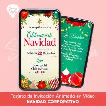 TARJETA DE INVITACIÓN DE NAVIDAD