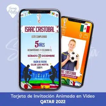 INVITACIÓN DE CUMPLEAÑOS COPA MUNDIAL QATAR