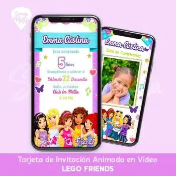 LEGO FRIENDS INVITACIÓN CUMPLEAÑOS