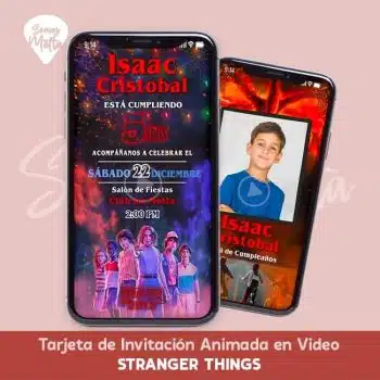 INVITACIÓN CUMPLEAÑOS STRANGER THINGS