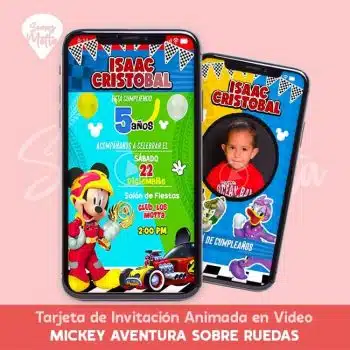 INVITACIÓN MICKEY AVENTURAS SOBRE RUEDAS