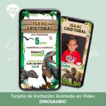 INVITACIÓN DE CUMPLEAÑOS DINOSAURIOS