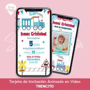 INVITACIÓN DE CUMPLEAÑOS TRENCITO