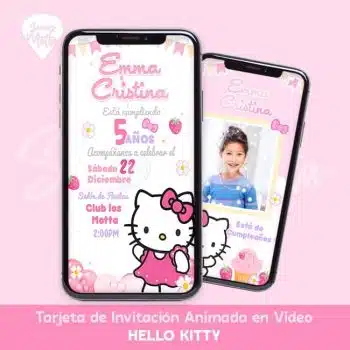 INVITACIÓN DE CUMPLEAÑOS HELLO KITTY