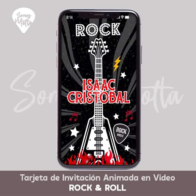 INVITACIÓN CUMPLEAÑOS ROCK AND ROLL