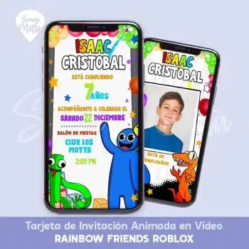 INVITACIÓN CUMPLEAÑOS RAINBOW FRIENDS ROBLOX