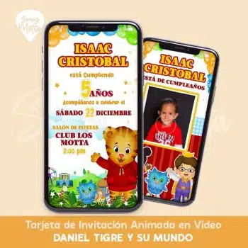 INVITACIÓN DE CUMPLEAÑOS DANIEL TIGRE