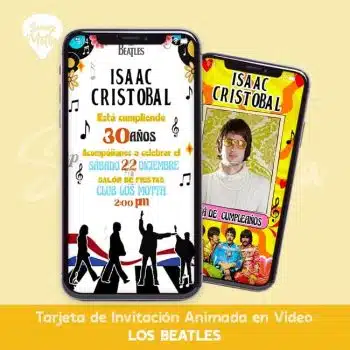 Video INVITACIÓN CUMPLEAÑOS personalizada LOS BEATLES