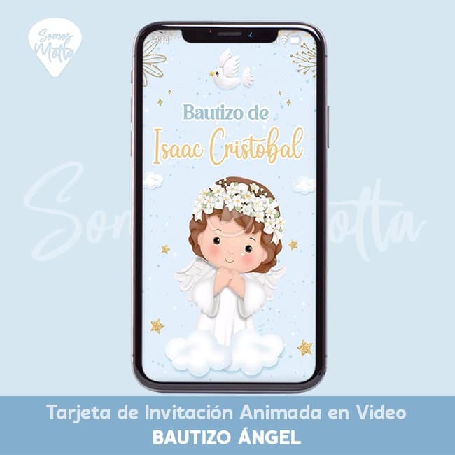 Servicio de personalizacion de video INVITACIÓN BAUTIZO DE ANGEL