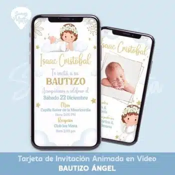 Servicio de personalizacion de video INVITACIÓN BAUTIZO DE ANGEL