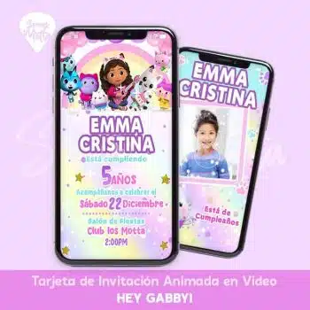 Servicio de personalización de video INVITACIÓN CUMPLEAÑOS GABBYS DOLLHOUSE