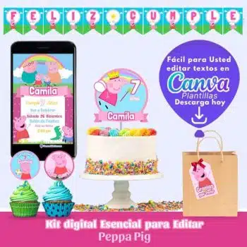 CUMPLEAÑOS PEPPA PIG KIT EDITABLE