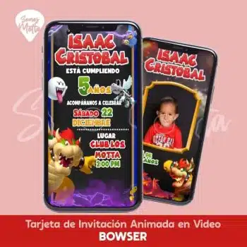 VIDEO INVITACIÓN CUMPLEAÑOS BOWSER