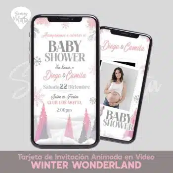 INVITACIÓN BABY SHOWER WINTER WONDERLAND