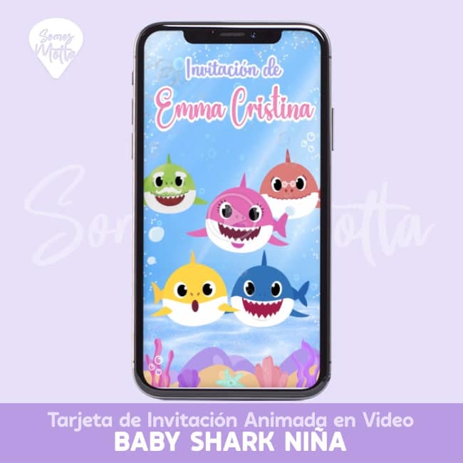 VIDEO INVITACIÓN DE BABY SHARK NIÑA
