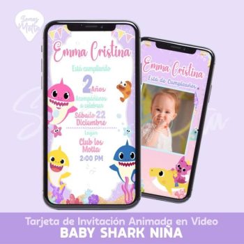 VIDEO INVITACIÓN DE BABY SHARK NIÑA