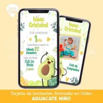 VIDEO INVITACIÓN CUMPLEAÑOS DE AGUACATE NIÑO