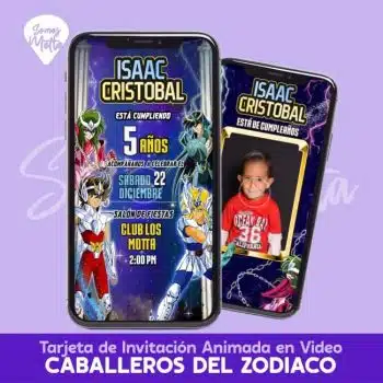 INVITACIÓN DE LOS CABALLEROS DEL ZODIACO